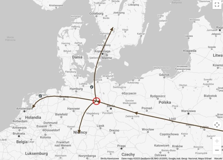 Mapa migracji "germańskiej" haplogrupy Y R1b-U106